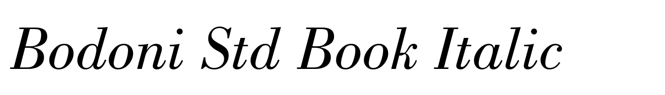 Bodoni Std Book Italic
